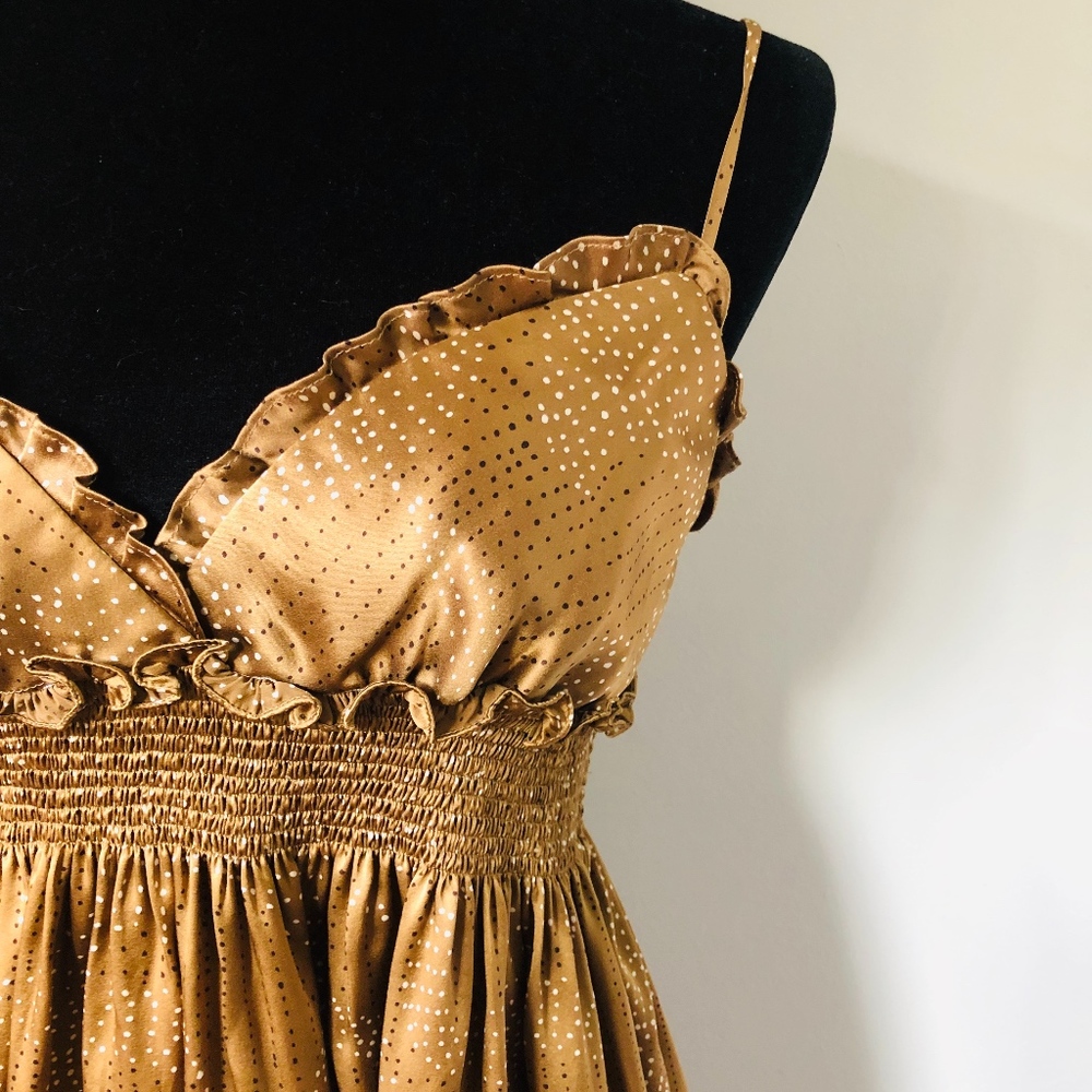 BCBG MaxAzria Bronze Satin Dress